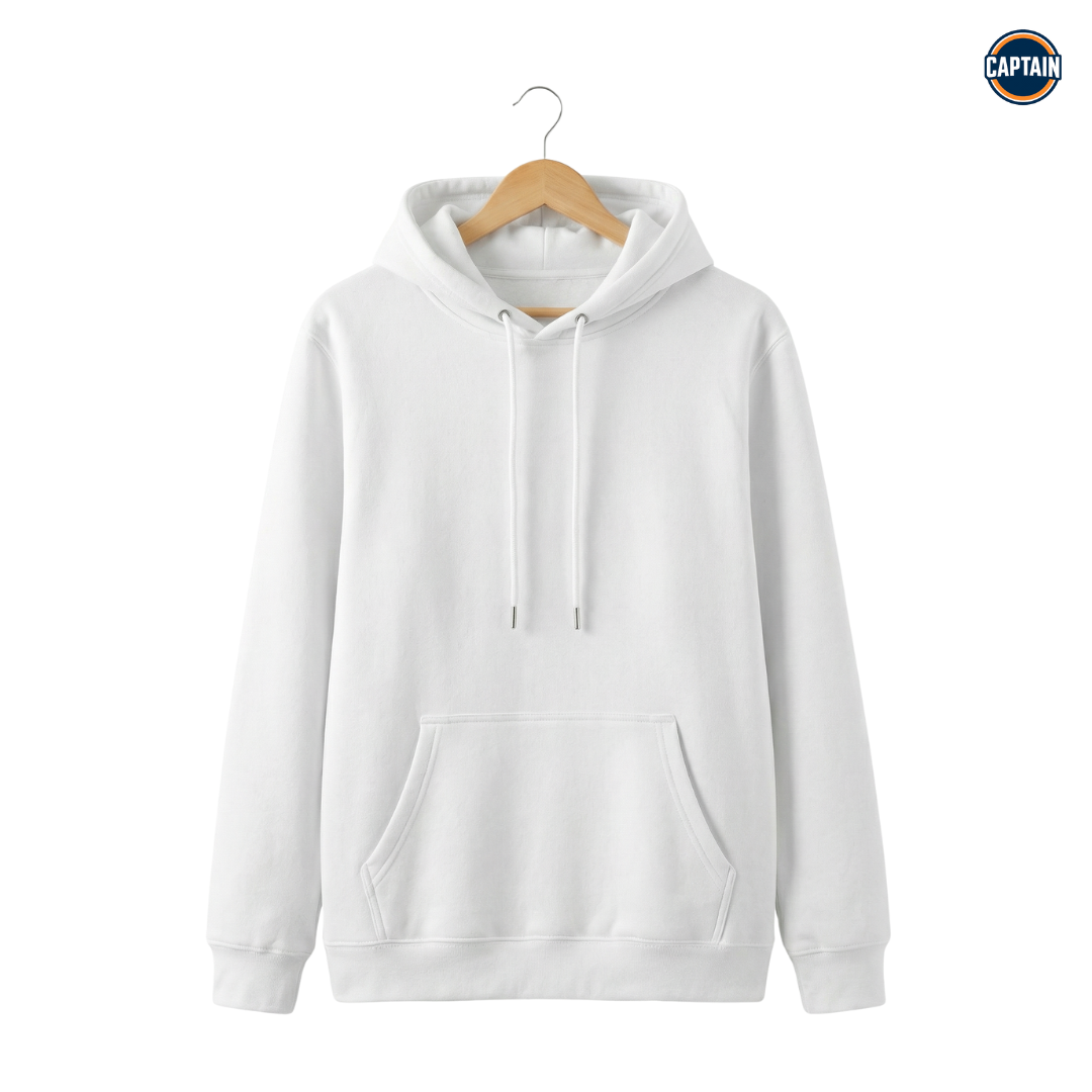Premium Solid Hoodie -Color White